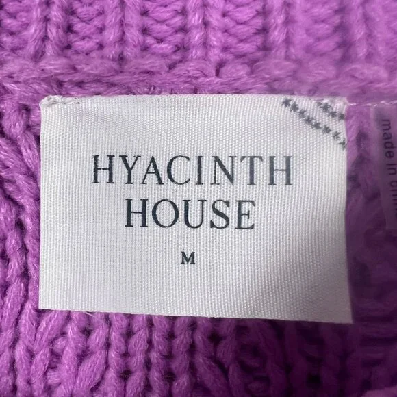 Hyacinth House Scarlett pink red colorblock chunky sweater dress Tuckernuck M - Picture 8 of 10